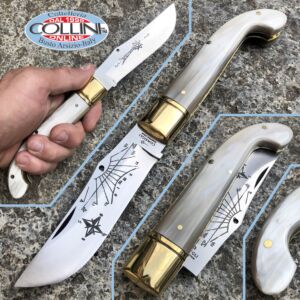 Conaz Consigli Scarperia - Zuava Messer mit Ochsenhorn Sonnenuhr - 50080 - Messer