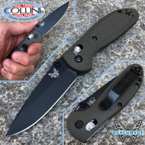 Benchmade - Pardue Mini Griptilian - Drop Black - OD Green - 556BKOD - Messer