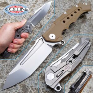 Andre De Villiers ADV - Ronin Hybrid Folding Flipper Knife - Tan G10 - Messer