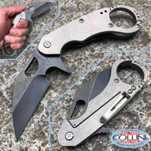 Medford Knife and Tools - Burung Black Karambit knife - Gray Titanium Handle - Messer