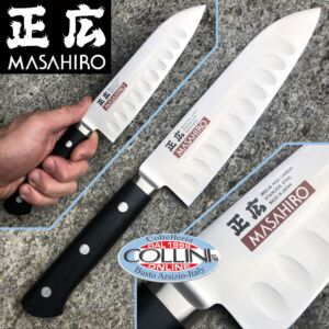 Masahiro - Dimple Santoku 175mm - MV-Honyaki - Japanisches Küchenmesser
