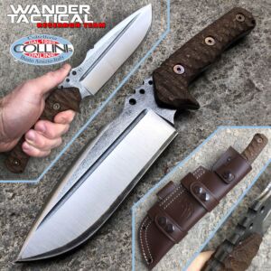 Wander Tactical - Uro Messer - SanMai V-Toku2 & Brown Micarta - Sonderanfertigung