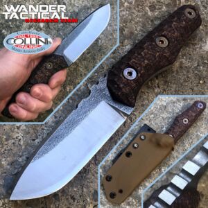 Wander Tactical - Scrambler Messer - SanMai V-Toku2 & Brown Micarta - Maßmesser