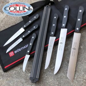6-teiliges professionelles Küchenmesserset mit Messerhalter und Magnet - Küchenmesser