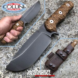 Wander Tactical - Lynx Messer Iron Washed & Micarta Desert - Custom Messer