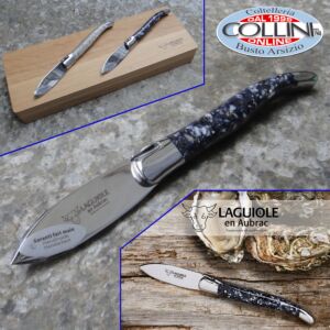 Laguiole En Aubrac - Austernöffnermesser mit Muschelschalengriff - Geschenkbox