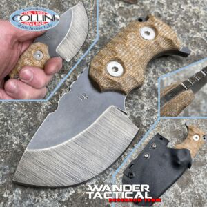 Wander Tactical - Tryceratops - Raw & Brown Micarta - Custom Messer