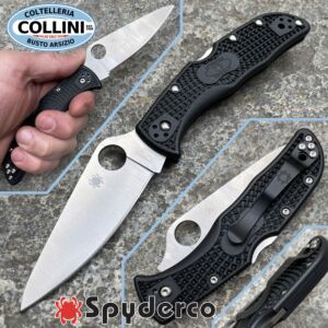 Spyderco - Endela - Schlicht Schwarz - C243PBK - Messer