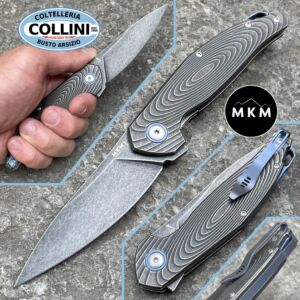 MKM - Goccia Flipper von Jens Anso - Dark Stonewashed Titanium - MK-GC-TDSW - Messer