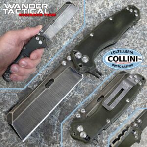Wander Tactical - Franken Folder - Raw & Burnt Green Micarta - Limited Edition - Handwerk Messer