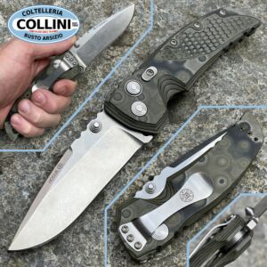 Hogue - EX-01 3.5" Folding knife Drop Point Stonewash - G-10 G-Mascus Green
