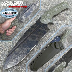 Wander Tactical - Smilodon - Marmor und grunes Micarta - handgefertigtes Messer