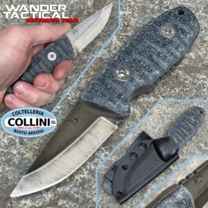 Wander Tactical - Menoceras - D2-Stahl - Iron Wash & Black Micarta - Custom-Messer