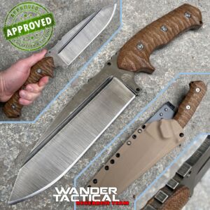Wander Tactical - Smilodon-Messer Raw Finish - Brown Wood - PRIVATE COLLECTION - handgefertigtes Messer