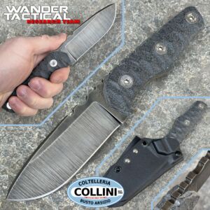 Wander Tactical - Scrambler-Messer - Raw Finish & Black Micarta - Bastelmesser