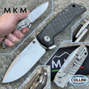 MKM - Maximo Flipper Knife Design von Bob Terzuola - Schwarzes Micarta - MK-MM-BCT - Messer