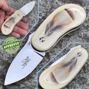 Viper - Drop Knife - Rebhuhnfeder von Silvestrelli - 5700INPN - PRIVATE COLLECTION - Messer