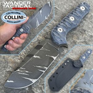 Wander Tactical - Lynx Knife - Ice Brush Black Micarta - benutzerdefiniertes Messer
