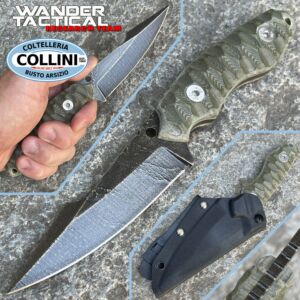 Wander Tactical - Barracuda-Messer - Ice Brush & Black Micarta - benutzerdefiniertes Messer