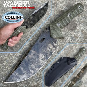 Wander Tactical - Haast Eagle 2.0 Messer - Marmor & grünes Micarta - benutzerdefiniertes Messer