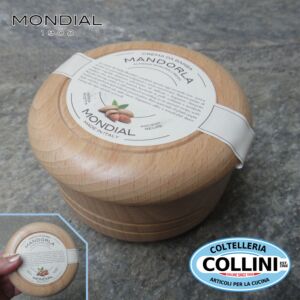 Mondial - Mandel-Rasiercreme mit Holzschale 150 ml - Made in Italy 