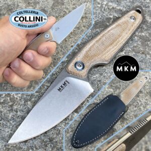 MKM & Mercury - Makro 1 Messer Drop von Vox - Natürliches Micarta - MK MA01-NC - Sportmesser