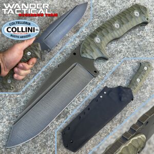Wander Tactical - Smilodon - Raw & Green Micarta - Handwerk Messer