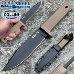Cold Steel - SRK Compact Tan - Survival Rescue Knife - 49LCKD-DTBK - Messer