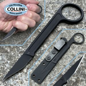 Bastinelli Knives - Picoeur Black Knife Doug Marcaida - Skalpell Karambit Neck Knife