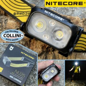 Nitecore - NU25 - Schwarz - USB wiederaufladbare Stirnlampe - 400 Lumen und 64 Meter - Led-Taschenlampe