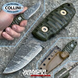Wander Tactical - Menoceras Messer - D2 Stahl - Stone Edge & Micarta - benutzerdefiniertes Messer