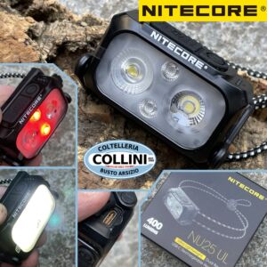 Nitecore - NU25 Ultra Light - Schwarz - USB wiederaufladbare Stirnlampe - 400 Lumen und 64 Meter - Led-Taschenlampe