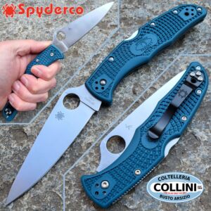 Spyderco - Endura 4 Flat Plain - K390 Blau FRN - C10FPK390 - Messer