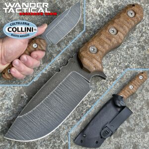 Wander Tactical - Luchsmesser - Raw & Brown Micarta - D2 - benutzerdefiniertes Messer