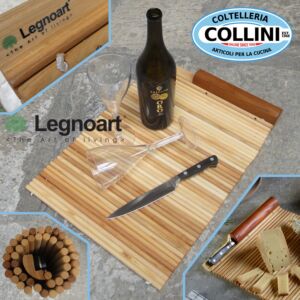 Legnoart - GUALTIERO - Tragbares Picknick-Schneidebrett aus Holz