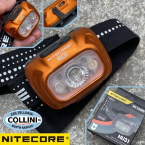 Nitecore - NU31 - Tangelo Orange - USB wiederaufladbare Stirnlampe - 550 Lumen und 145 Meter - Led-Taschenlampe