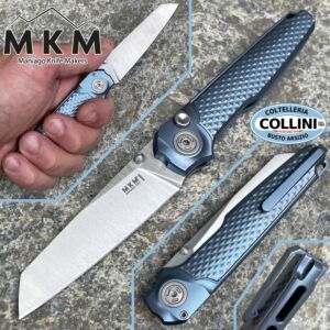 MKM - Miura - M390 Button Lock - Titanium Blau - MI-TBL - Messer