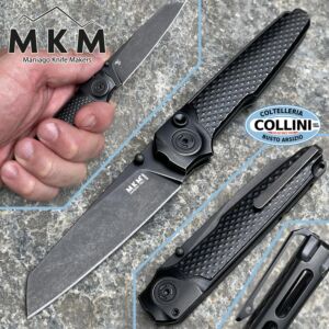 MKM - Miura - M390 Button Lock - Total Black Titanium - MI-TDSW - Messer