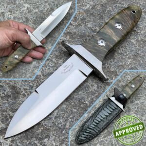 Livio Montagna - Fighter Knife - N690 und stabilisierte Erle - PRIVATKOLLEKTION - handgefertigtes Messer