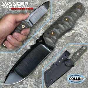 Wander Tactical - Scrambler Compound - Schwarz Raw & Grun Micarta - Handwerk Messer