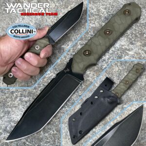 Wander Tactical - Explorer - Raw & Green Micarta - Handwerksmesser