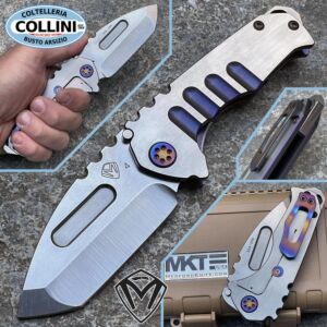 Medford Knife and Tool - Praetorian Genesis T - S45VN Tumbled Tanto, violette & geburstete Silbergriffe - MK0294 - Messer