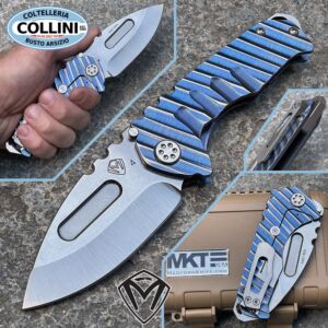 Medford Knife and Tool - Praetorian Genesis T - S45VN Tumbled DP, blaue Warp Speed Griffe - MK0294 - Messer