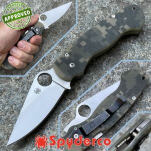 Spyderco - Paramilitärisches Messer - G10 Schwarz - Gezahnt - C81GS - PRIVATE SAMMLUNG - Messer