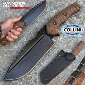 Wander Tactical - Uro Saw - Raw Finish und Brown Micarta - maßgefertigtes Messer
