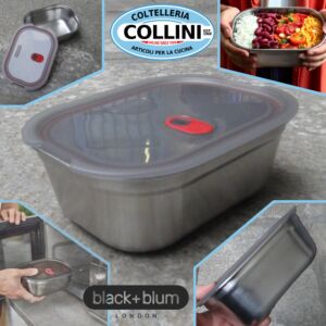 Black Blum - Edelstahl-Lunchbox für die Mikrowelle 900 ml - FBSS-BX- M017-FR