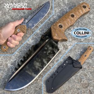 Wander Tactical - Uro Saw - Marmor und Braun Micarta - Custom Messer