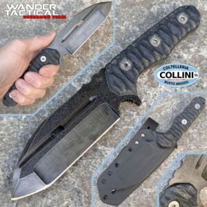 Wander Tactical - Hurricane Messer Compound - Roh - Schwarzes Micarta - Handgefertigtes Messer