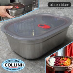 Black Blum - Edelstahl-Lunchbox für die Mikrowelle 1200 ml - FBSS-BX- L017-FR