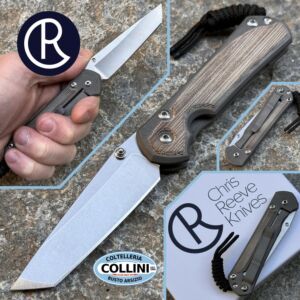 Chris Reeve - Small Sebenza 31 Plain Tanto - MagnaCut & Titanium mit Natural Micarta Einlagen - Messer